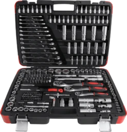 BGS DIY Steckschlüssel-Satz | Antrieb 6,3 Mm (1/4") / 10 Mm (3/8") / 12,5 Mm (1/2") | 216-tlg. – 15216