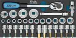 HAZET Steckschlüsselsatz 12,5mm 1/2 Zoll TORX Innen-Sechskant 32tlg 163-272/32