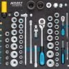 HAZET Steckschlüsselsatz 6,3mm 1/4 Zoll 12,5mm 1/2 Zoll 104-tlg 163-369/104