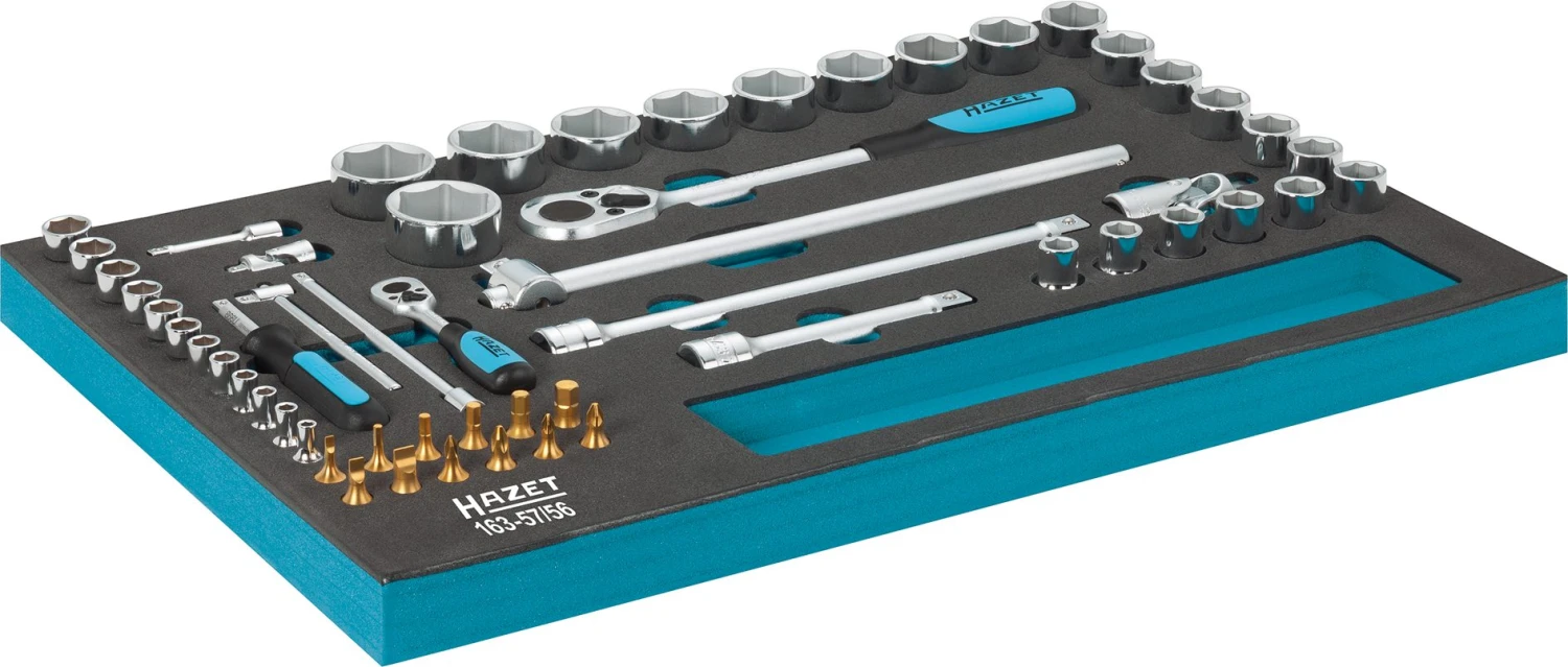 HAZET Steckschlüsselsatz 56tlg 12,5mm 1/2 Zoll 6,3 1/4 Pozidriv Sechskant 163-57/56 3 HAZET Steckschlüsselsatz 56tlg 12,5mm 1/2 Zoll 6,3 1/4 Pozidriv Sechskant 163-57/56 – Bild 3