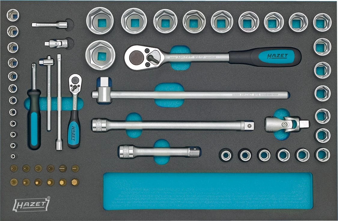 HAZET Steckschlüsselsatz 56tlg 12,5mm 1/2 Zoll 6,3 1/4 Pozidriv Sechskant 163-57/56 1 HAZET Steckschlüsselsatz 56tlg 12,5mm 1/2 Zoll 6,3 1/4 Pozidriv Sechskant 163-57/56