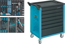 HAZET Werkstattwagen Assistent Mit 7 Schubfächern Und 119 Werkzeugen 177-7/119