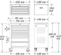 HAZET Werkstattwagen Assistent Leer Mit 7 Schubladen 178N-7 -Ks Festools Verkaufe 178n 23skizzeFBw6jFUhZFC5b