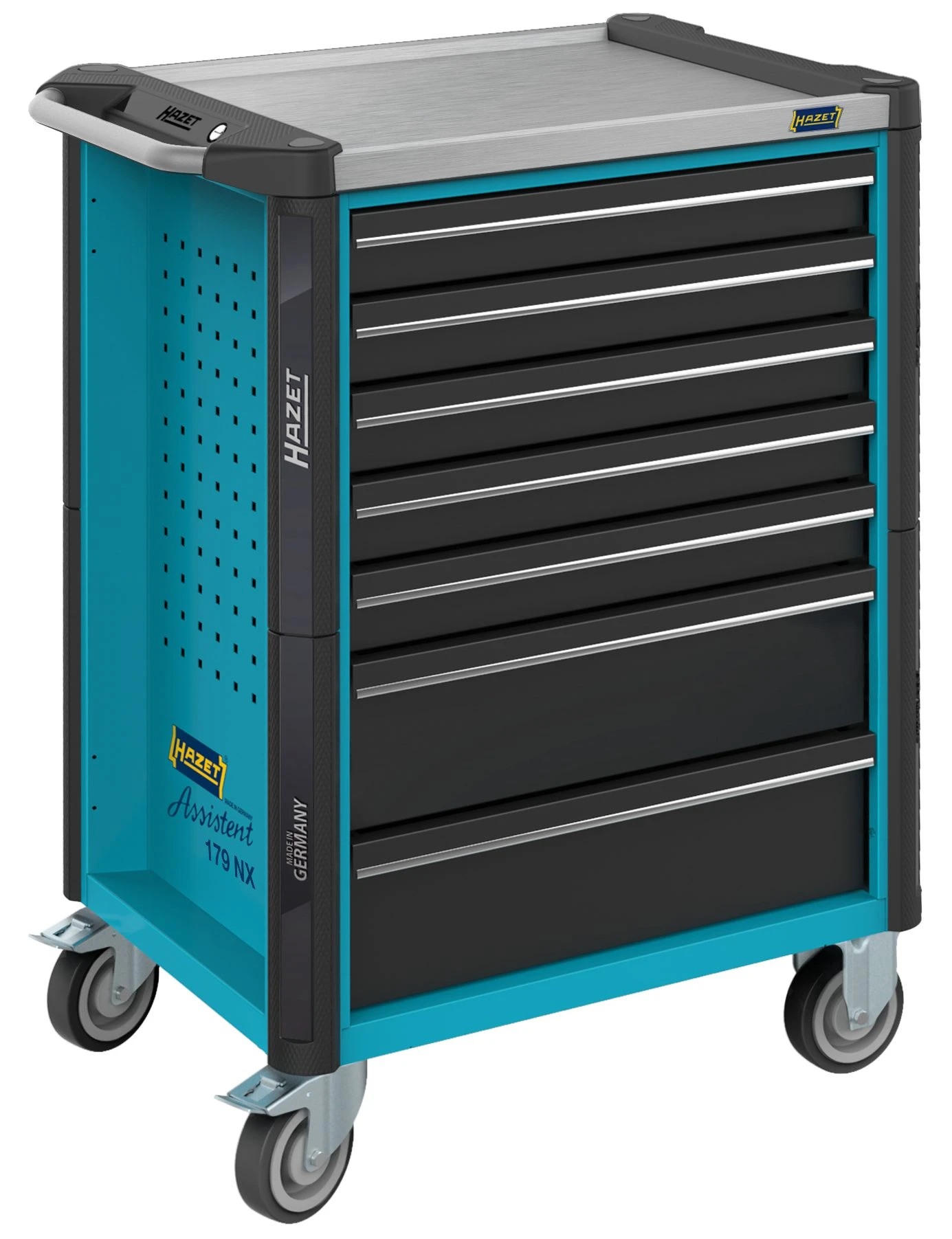 HAZET Werkstattwagen Mit 7 Schubladen In Rot Mit 65 Werkzeugen 179NX-7/65ALU 2 HAZET Werkstattwagen Mit 7 Schubladen In Rot Mit 65 Werkzeugen 179NX-7/65ALU – Bild 2