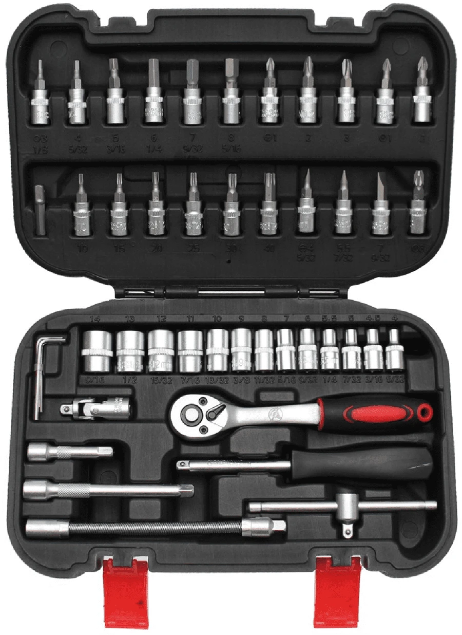 BGS DIY Steckschlüssel-Satz | Antrieb 6,3 Mm (1/4") | 46-tlg. – 2142 1 BGS DIY Steckschlüssel-Satz | Antrieb 6,3 Mm (1/4") | 46-tlg. – 2142