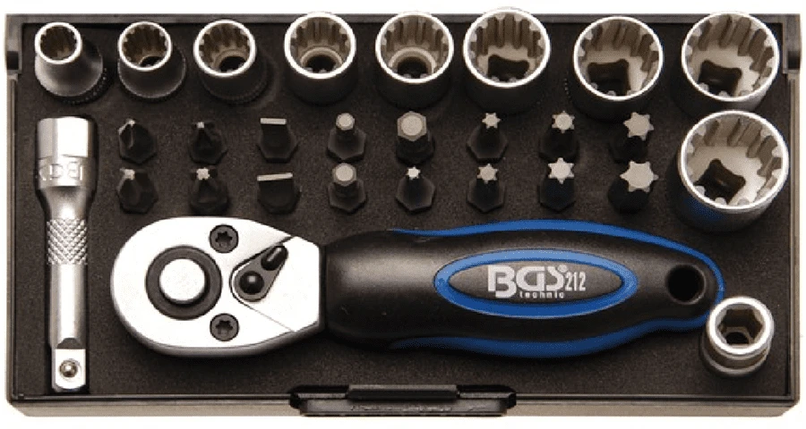 BGS Steckschlüssel-Satz | Antrieb 6,3 Mm (1/4") | 28-tlg. – 2143 1 BGS Steckschlüssel-Satz | Antrieb 6,3 Mm (1/4") | 28-tlg. – 2143
