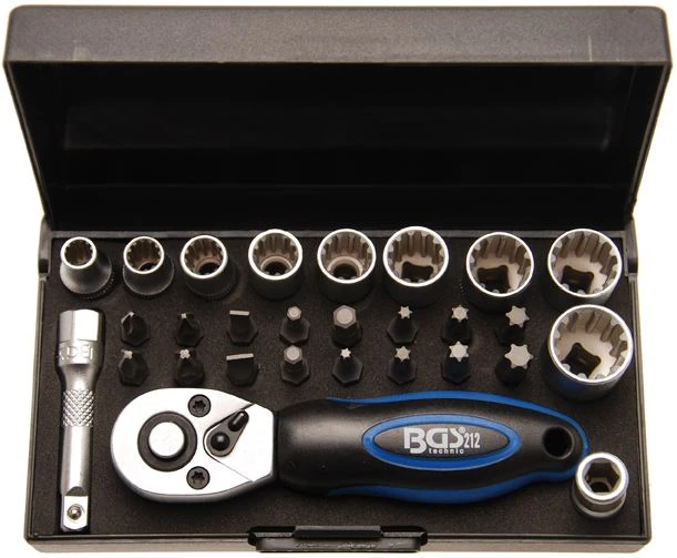 BGS Steckschlüssel-Satz | Antrieb 6,3 Mm (1/4") | 28-tlg. – 2143 2 BGS Steckschlüssel-Satz | Antrieb 6,3 Mm (1/4") | 28-tlg. – 2143 – Bild 2