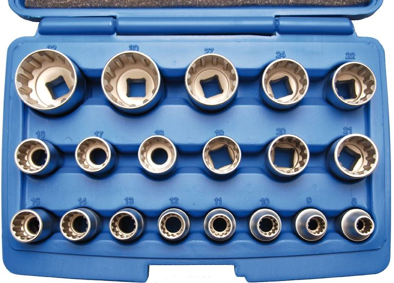 BGS Steckschlüssel-Einsatz-Satz Gear Lock | 12,5 Mm (1/2") | 19-tlg. – 2152 2 BGS Steckschlüssel-Einsatz-Satz Gear Lock | 12,5 Mm (1/2") | 19-tlg. – 2152 – Bild 2