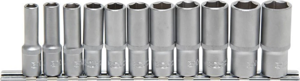 BGS Steckschlüssel-Einsatz-Satz Sechskant, Tief | 10 Mm (3/8") | SW 8 - 19 Mm | 11-tlg. – 2222 1 BGS Steckschlüssel-Einsatz-Satz Sechskant, Tief | 10 Mm (3/8") | SW 8 - 19 Mm | 11-tlg. – 2222