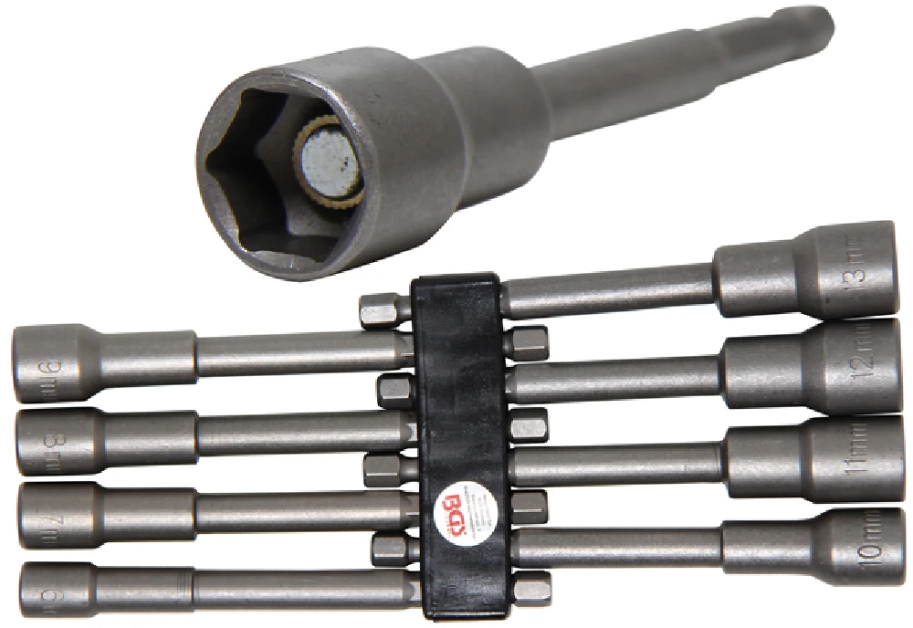 BGS Steckschlüssel-Einsatz-Satz Sechskant, Extra Lang | Antrieb Außensechskant 6,3 Mm (1/4") | Für Bohrmaschinen | SW 6 - 13 Mm | 8-tlg. – 2759 1 BGS Steckschlüssel-Einsatz-Satz Sechskant, Extra Lang | Antrieb Außensechskant 6,3 Mm (1/4") | Für Bohrmaschinen | SW 6 - 13 Mm | 8-tlg. – 2759