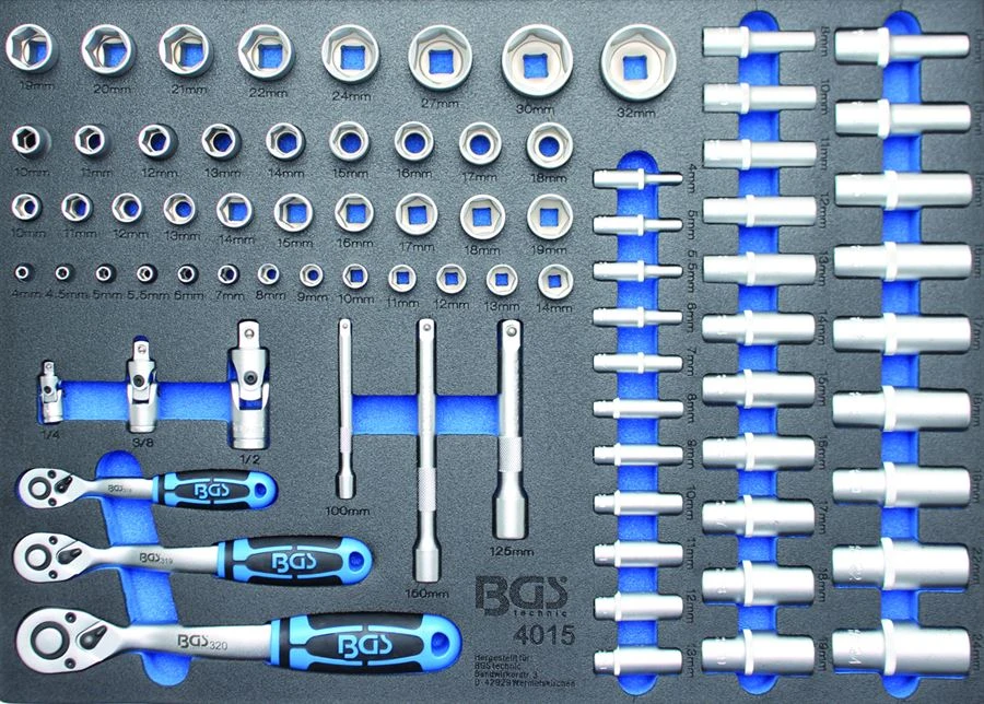 BGS Werkstattwageneinlage 3/3: Steckschlüssel-Satz | 80-tlg. – 4015 2 BGS Werkstattwageneinlage 3/3: Steckschlüssel-Satz | 80-tlg. – 4015 – Bild 2
