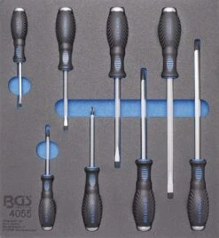 BGS Werkstattwageneinlage 2/3: Kreuz- Und Schlitz-Schraubendreher | 8-tlg. – 4055 -Ks Festools Verkaufe 4055581c9bce3bef6