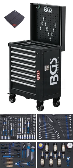 BGS Werkstattwagen | 8 Schubladen | Mit 263 Werkzeugen – 4106 -Ks Festools Verkaufe 4106 002