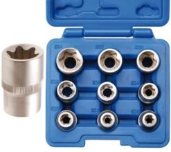 BGS Steckschlüssel-Einsatz-Satz E-Profil | 12,5 Mm (1/2") | SW E10 - E24 | 9-tlg. – 6425 -Ks Festools Verkaufe 6425533bec1b71ee5