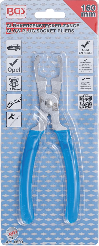 BGS Glühkerzenstecker-Zange | Abgewinkelt | Für Opel 1.7 Diesel – 6693 2 BGS Glühkerzenstecker-Zange | Abgewinkelt | Für Opel 1.7 Diesel – 6693 – Bild 2