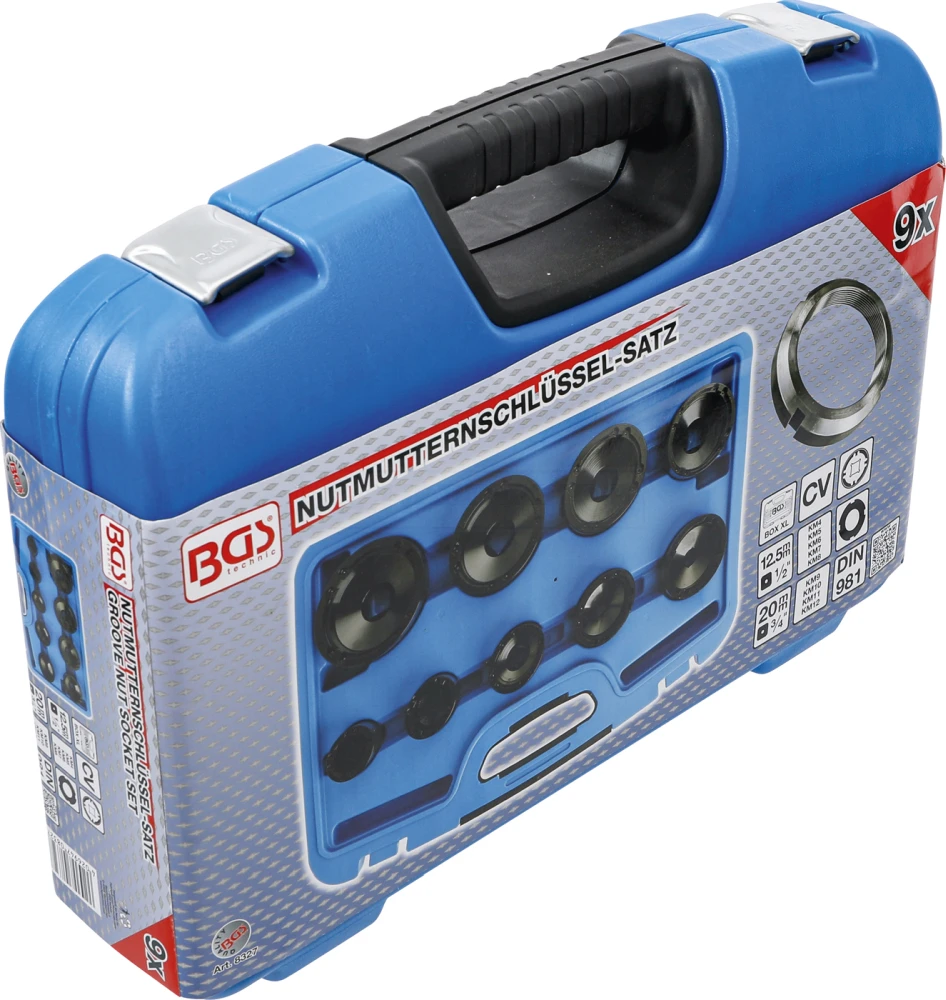 BGS Nutmutternschlüssel-Satz | Zapfen Innen Liegend | KM4 - KM12 | 9-tlg. – 8327 4 BGS Nutmutternschlüssel-Satz | Zapfen Innen Liegend | KM4 - KM12 | 9-tlg. – 8327 – Bild 4