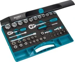 HAZET Steckschlüsselsatz Metrisch 5/16 Zoll 8mm 1/4 Zoll 6,3mm 3/8 Zoll 10mm 46tlg 882-1