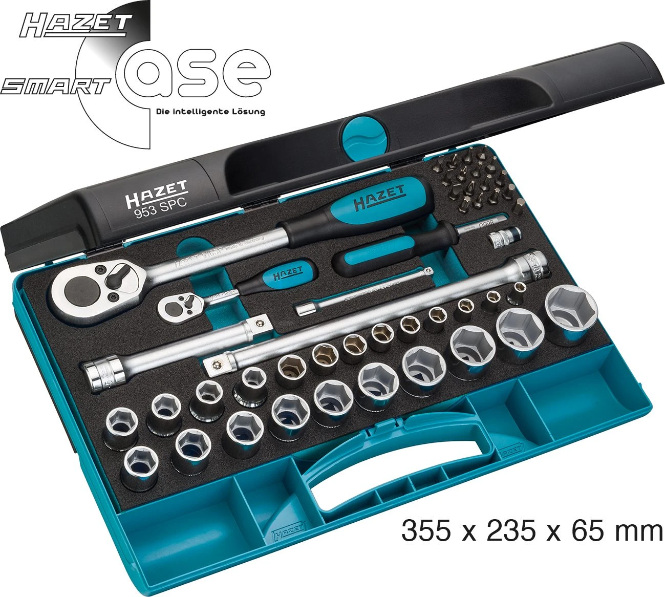HAZET Steckschlüssel-Satz Vierkant Hohl 12,5mm 1/2 Zoll 47-teilig 953SPC 2 HAZET Steckschlüssel-Satz Vierkant Hohl 12,5mm 1/2 Zoll 47-teilig 953SPC – Bild 2