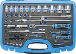 BGS Steckschlüssel-Satz Sechskant | Antrieb 6,3 Mm (1/4") / 12,5 Mm (1/2") | 66-tlg. – 2248