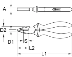 KS Tools SlimPOWER Kombinationszange, 160mm - 115.2101 -Ks Festools Verkaufe kstools 115 2101 003