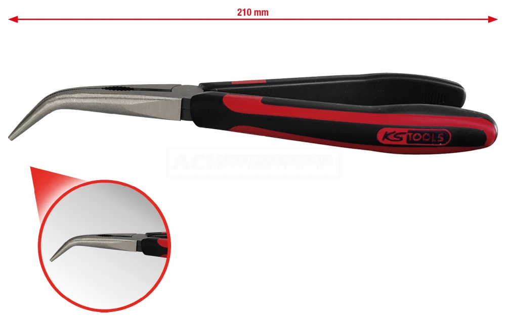 KS Tools SlimPOWER Flachrundzange, Gebogen, 210mm - 115.2113 2 KS Tools SlimPOWER Flachrundzange, Gebogen, 210mm - 115.2113 – Bild 2