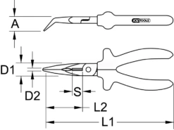 KS Tools SlimPOWER Flachrundzange, Gebogen, 210mm - 115.2113 5 KS Tools SlimPOWER Flachrundzange, Gebogen, 210mm - 115.2113 -Ks Festools Verkaufe kstools 115 2113 002